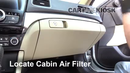 2016 Acura ILX 2.4L 4 Cyl. Filtro de aire (interior) Control
